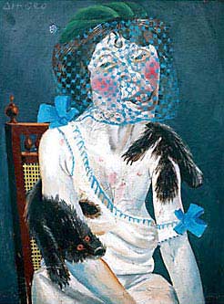 "Lady with Mink and Veil" - Otto Dix. Oil on Linen. 1920. Dix painted this portrait of an old war widow forced to turn to prostitution in order to survive.