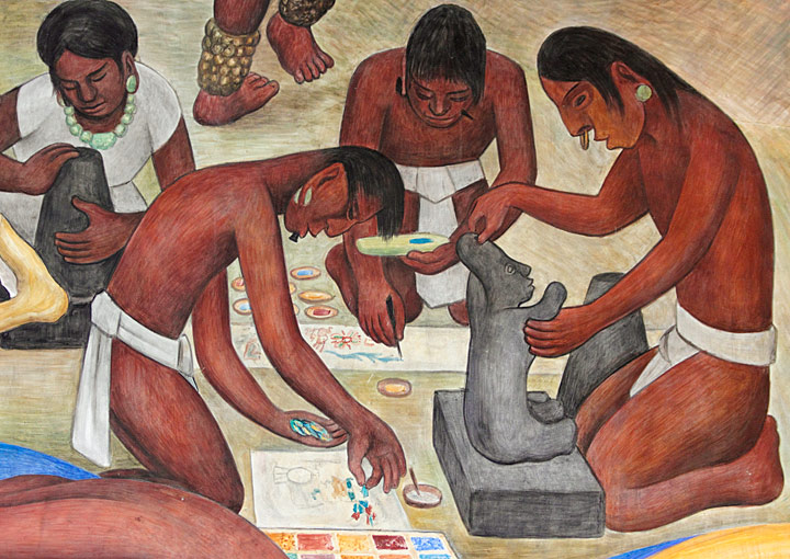 Detail of Pan American Unity Mural by Diego Rivera