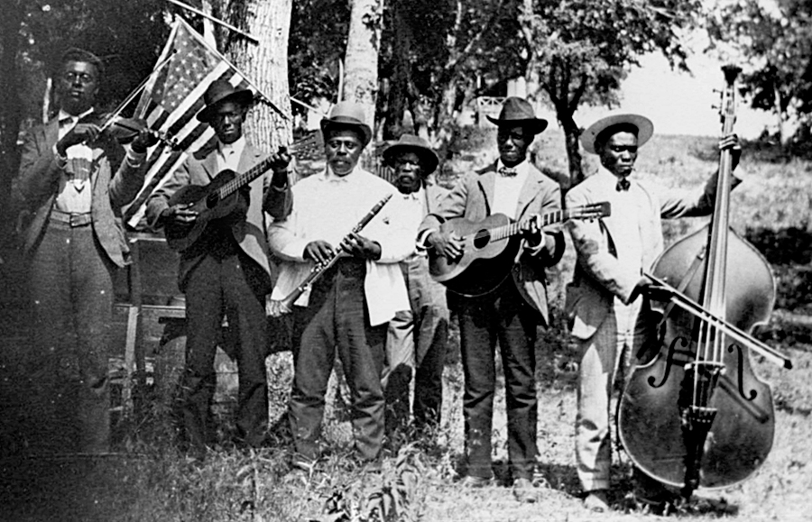 A band celebrates Juneteenth Emancipation Day, June 19, 1900,Texas, USA. Source: Houston Public Library Digital Archives.