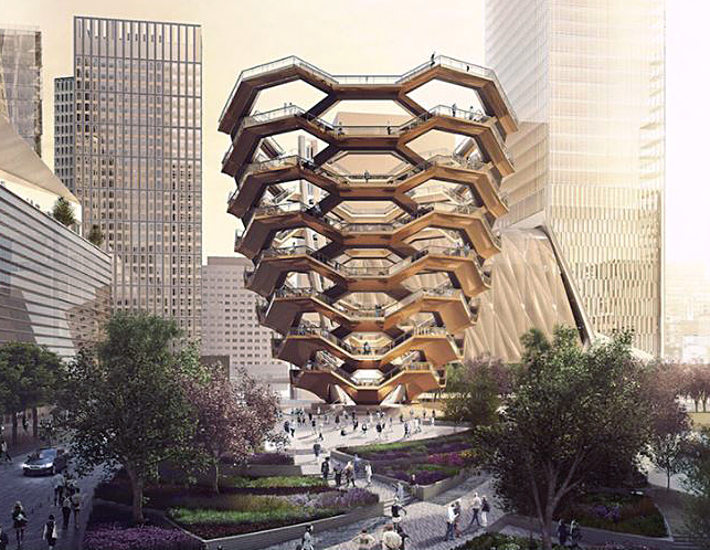 Artist’s conception of Vessel. Image/Heatherwick Studio.