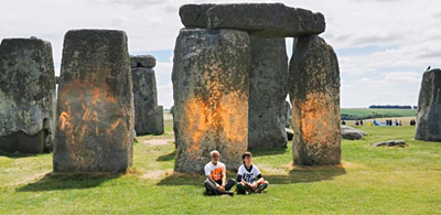 Climate Change Vandals Attack Stonehenge!